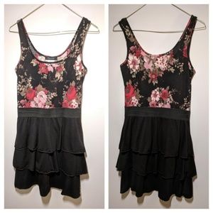 Floral Sleeveless Tank Tiered Dress